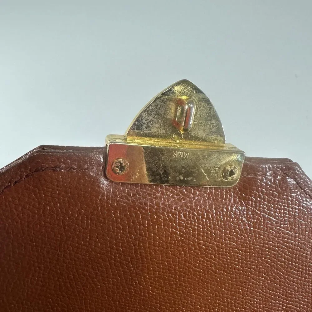 Yves Saint Laurent Vintage Briefcase Bag Womens Large Brown Leather Italy Lock